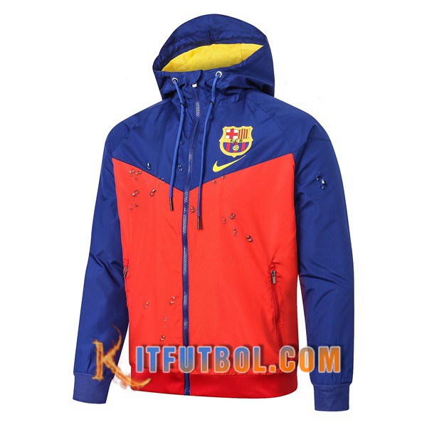 Nueva Chaqueta Futbol Rompevientos FC Barcelona Azul Naranja 19/20