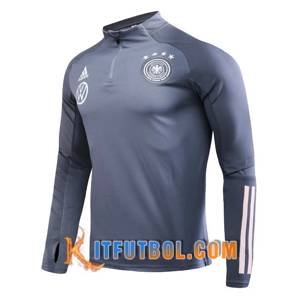 Nueva Entrenamiento Sudadera Alemania Gris Oscuro 20/21