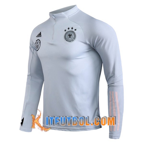 Nueva Entrenamiento Sudadera Alemania Gris Claro 20/21