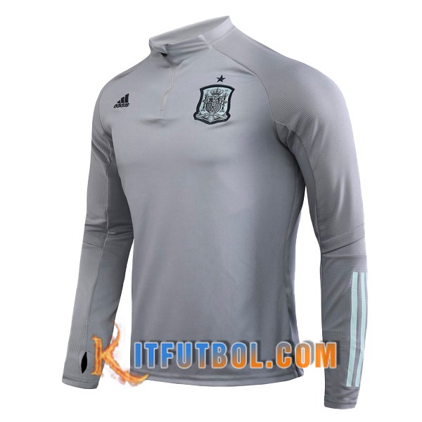 Nueva Entrenamiento Sudadera Espana Gris Claro 20/21