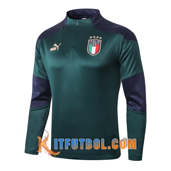 Nueva Entrenamiento Sudadera Italia Verde 20/21