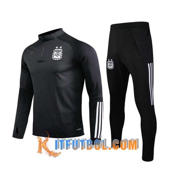Nueva Chandal Futbol + Pantalones Argentina Negro 20/21