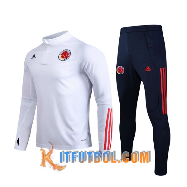 Nueva Chandal Futbol + Pantalones Colombia Blanco 20/21