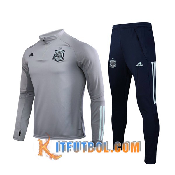 Nueva Chandal Futbol + Pantalones España Gris Claro 20/21