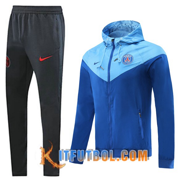 Nueva Chandal Futbol - Chaqueta Rompevientos + Pantalones Paris PSG Azul Oscuro 20/21