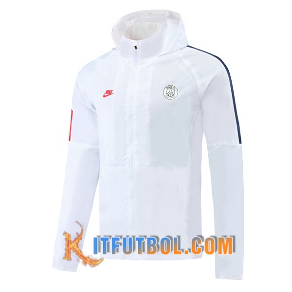 Nueva Chaqueta Futbol Rompevientos Paris PSG Blanco 20/21