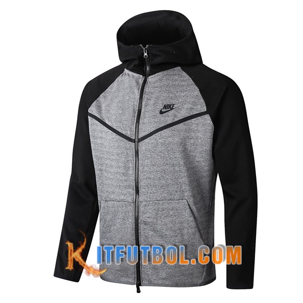 Nueva Chaqueta Futbol Con Capucha NIKE Gris 20/21