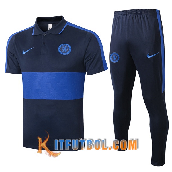Nueva Polo Futbol FC Chelsea + Pantalones Azul Real 20/21