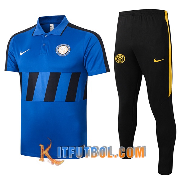 Nueva Polo Futbol Inter Milan + Pantalones Azul Negro 20/21