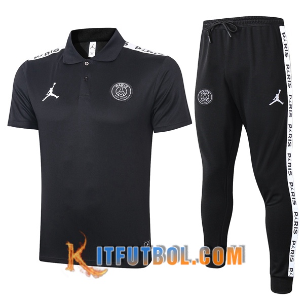 Nueva Polo Futbol Paris PSG Jordan + Pantalones Negro 20/21