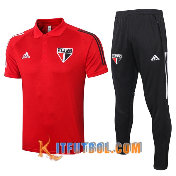 Nueva Polo Futbol Sao Paulo FC + Pantalones Roja 20/21