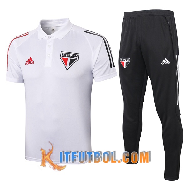 Nueva Polo Futbol Sao Paulo FC + Pantalones Blanco 20/21