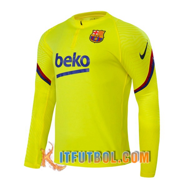 Nueva Entrenamiento Sudadera FC Barcelona Amarillo 20/21