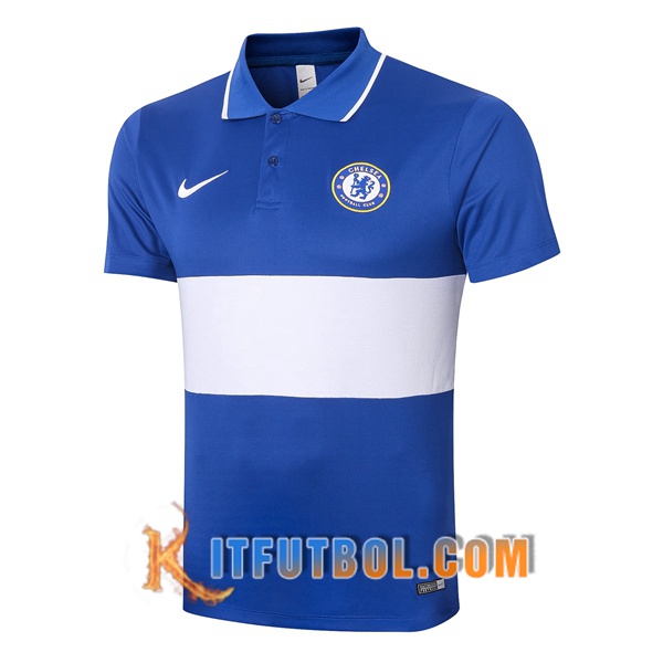 Nueva Polo Futbol FC Chelsea Azul Blanco 20/21