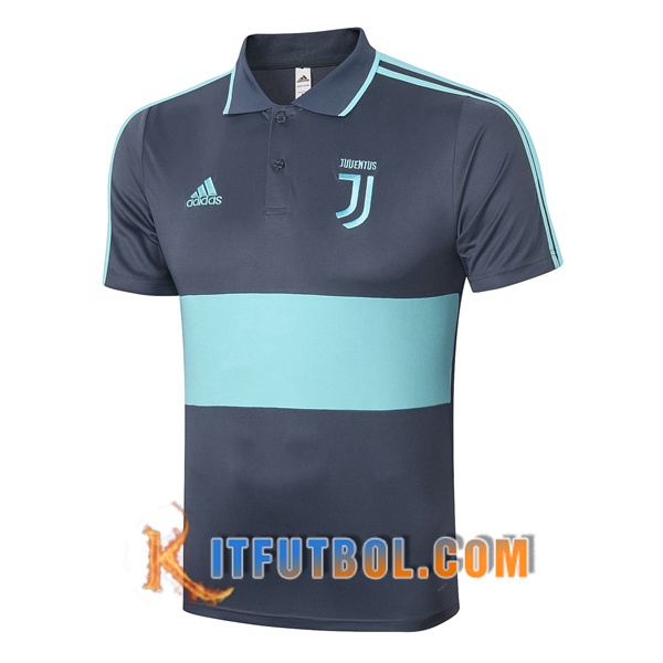 Nueva Polo Futbol Juventus Gris Azul 20/21