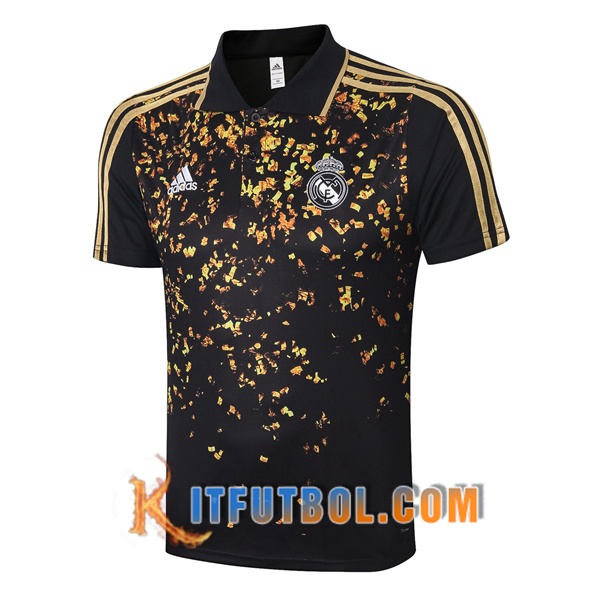 Nueva Polo Futbol Real Madrid Negro Amarillo 20/21