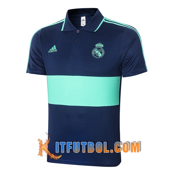 Nueva Polo Futbol Real Madrid Azul Verde 20/21