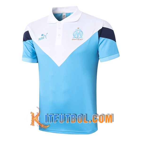 Nueva Polo Futbol Marsella OM Blanco Azul 20/21
