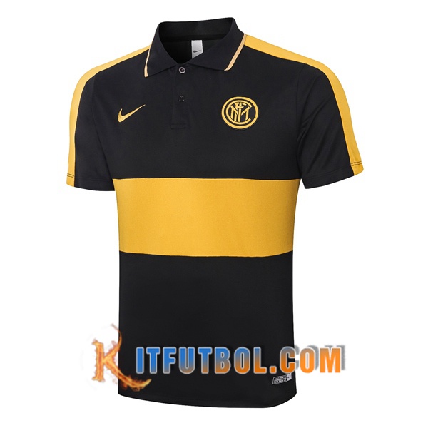 Nueva Polo Futbol Inter Milan Negro Amarillo 20/21