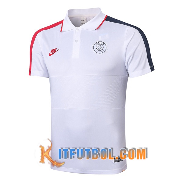 Nueva Polo Futbol Paris PSG Blanco 20/21