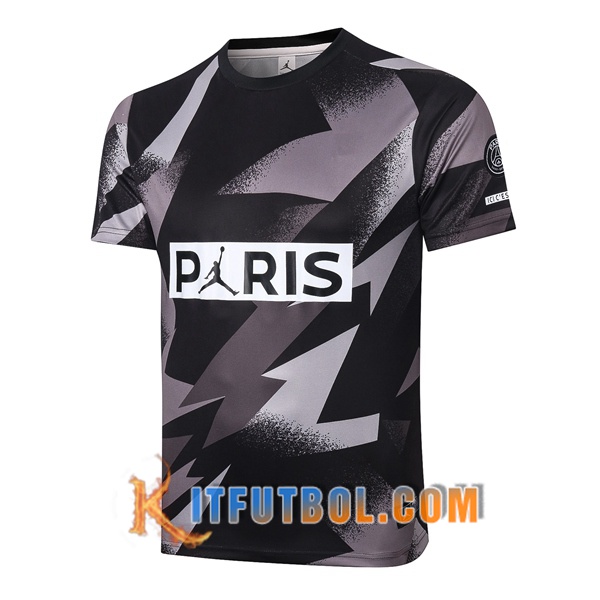 Camisetas de entrenamiento Paris PSG Negro Gris 20/21