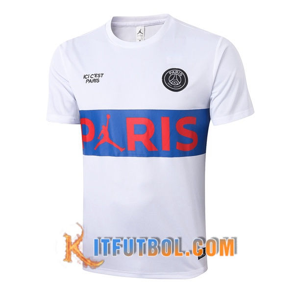 Camisetas de entrenamiento Paris PSG Blanco Azul 20/21