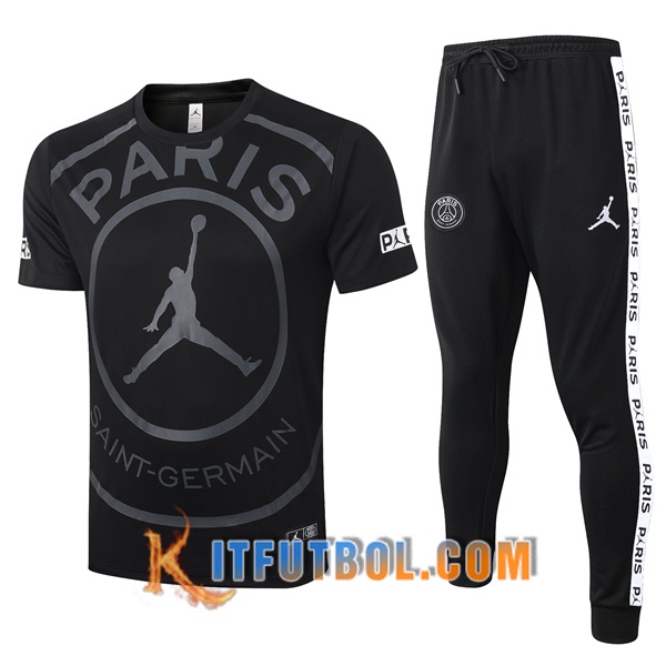Camisetas de entrenamiento Paris PSG Jordan + Pantalones Negro 20/21
