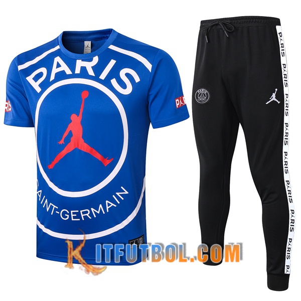Camisetas de entrenamiento Paris PSG Jordan + Pantalones Azul 20/21