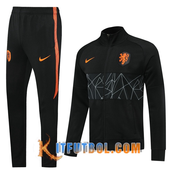 Nueva Chandal Futbol - Chaqueta + Pantalones Países Bajos Negro 20/21