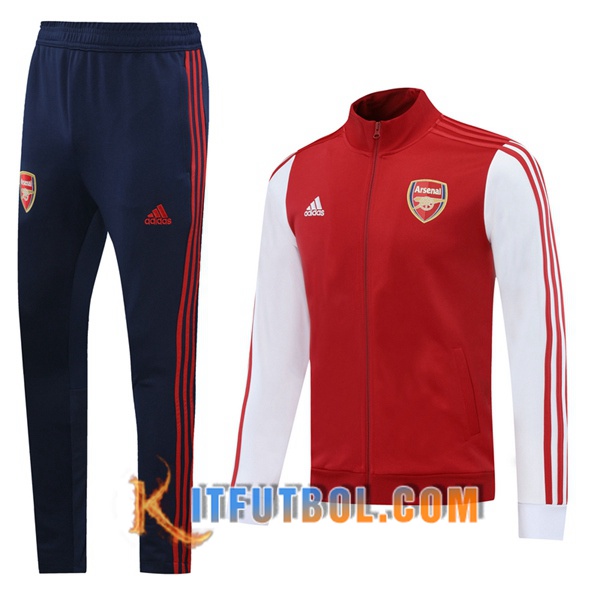Nueva Chandal Futbol - Chaqueta + Pantalones Arsenal Roja Blanco 20/21