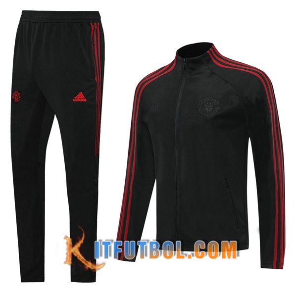 Nueva Chandal Futbol - Chaqueta + Pantalones Manchester United Negro 20/21