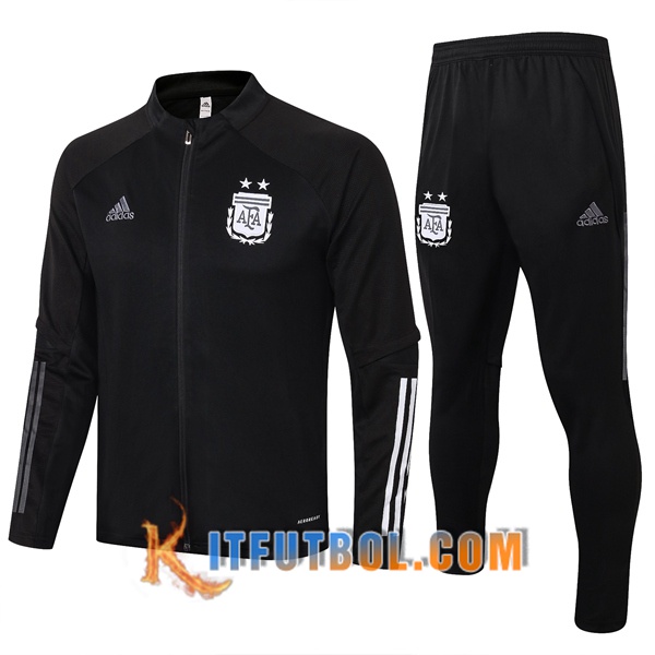 Nueva Chandal Futbol - Chaqueta + Pantalones Argentina Negro 20/21