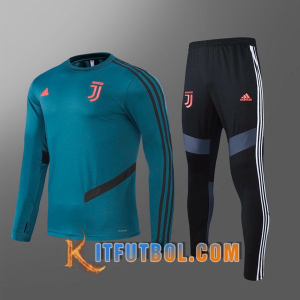 Nueva Chandal Futbol Juventus Ninos Verde Cuello Redondo 20/21