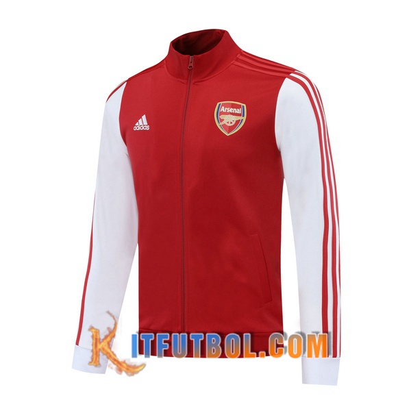 Nueva Chaqueta Futbol Arsenal Roja Blanco 20/21