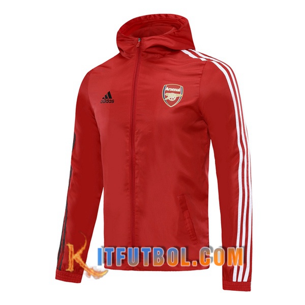 Nueva Chaqueta Futbol Rompevientos Arsenal Roja 20/21