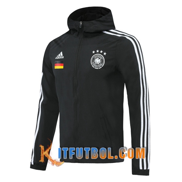 Nueva Chaqueta Futbol Rompevientos Alemania Negro 20/21