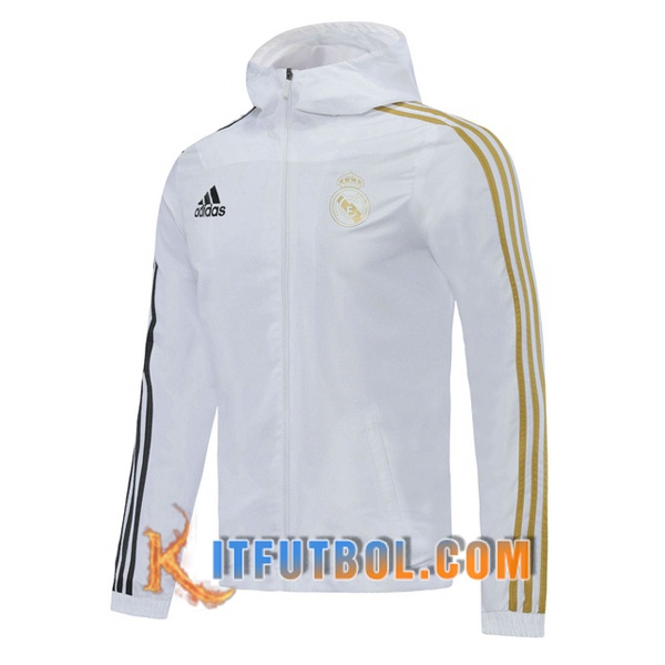 Nueva Chaqueta Futbol Rompevientos Real Madrid Blanco 20/21