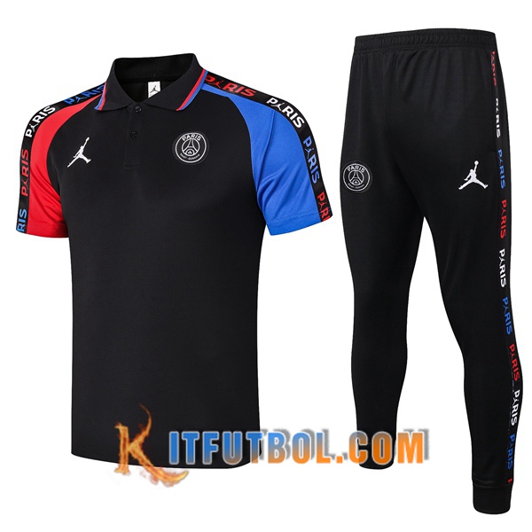 Nueva Polo Futbol Paris PSG Jordan + Pantalones Negro Azul Roja 20/21