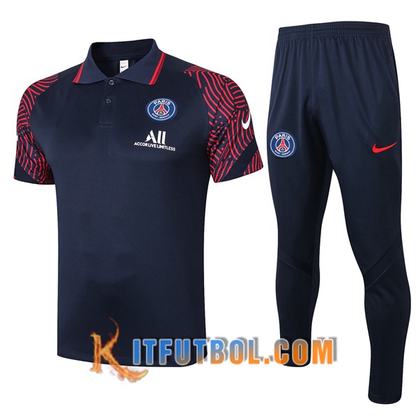 Nueva Polo Futbol Paris PSG + Pantalones Azul Royal 20/21