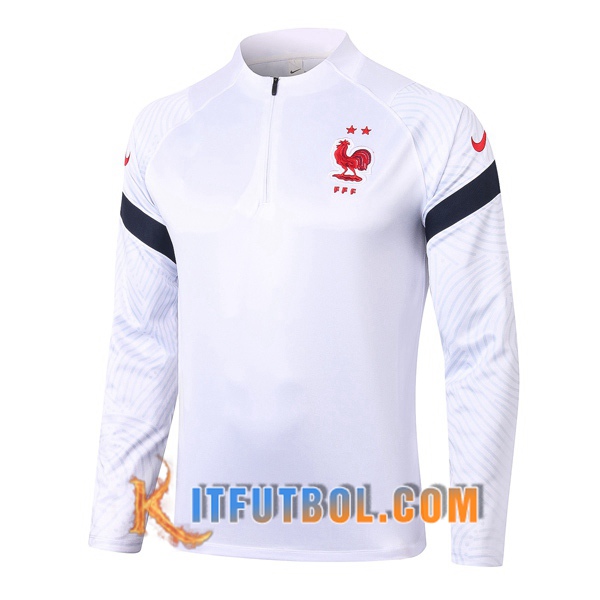 Nueva Entrenamiento Sudadera Francia Blanco 20/21
