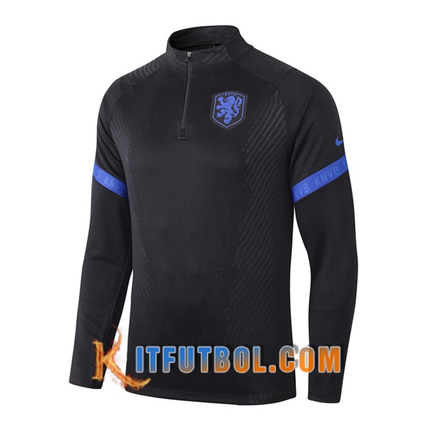 Nueva Entrenamiento Sudadera Países Bajos Negro 20/21