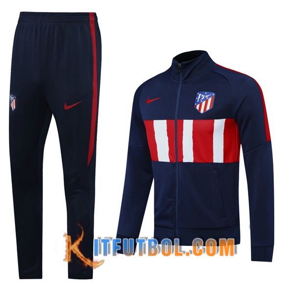 Nueva Chandal Futbol - Chaqueta + Pantalones Atletico Madrid Azul Royal Blanco 20/21