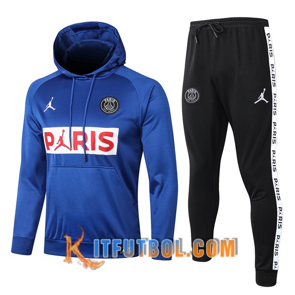 Nueva Chandal Futbol - Chaqueta con capucha + Pantalones Pairis PSG Jordan Azul 20/21