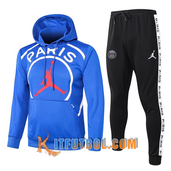 Nueva Chandal Futbol - Chaqueta con capucha + Pantalones Pairis PSG Jordan Azul 20/21