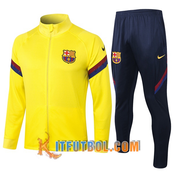 Nueva Chandal Futbol - Chaqueta + Pantalones FC Barcelona Amarillo 20/21