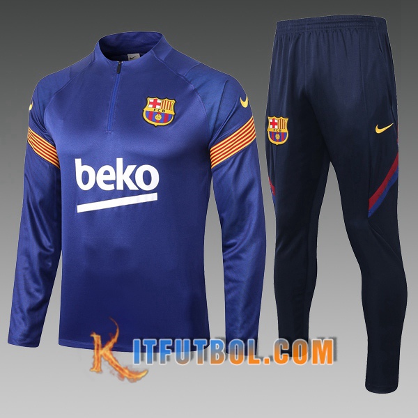 Nueva Chandal Futbol FC Barcelona Ninos Azul 20/21