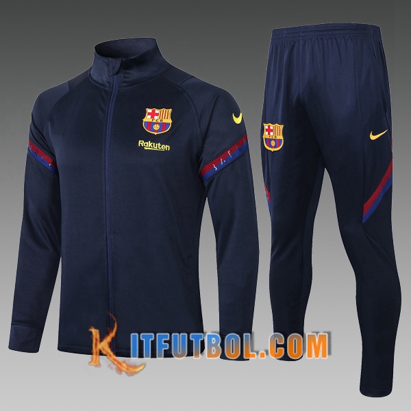 Nueva Chandal Futbol - Chaqueta FC Barcelona Ninos Azul Royal 20/21