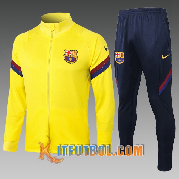 Nueva Chandal Futbol - Chaqueta FC Barcelona Ninos Amarillo 20/21