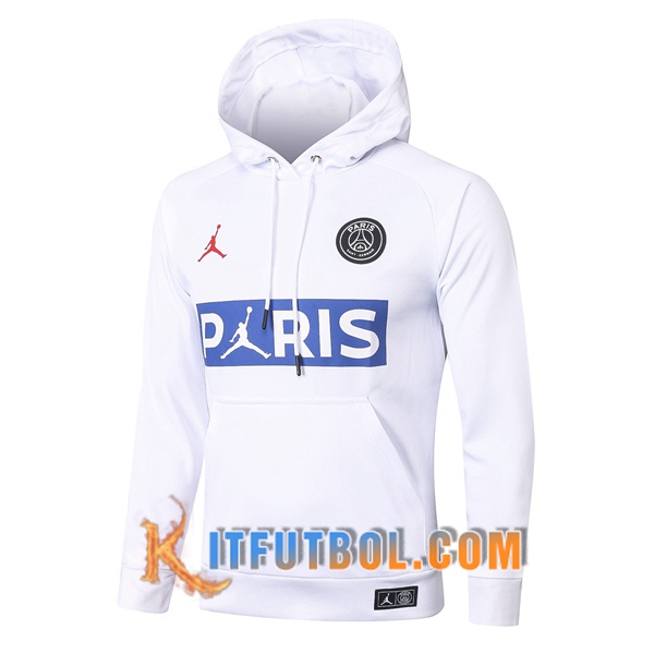 Nueva Chaqueta Futbol Con Capucha Pairis PSG Jordan Blanco 20/21