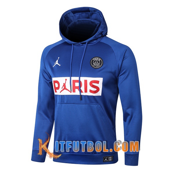 Nueva Chaqueta Futbol Con Capucha Pairis PSG Jordan Azul 20/21